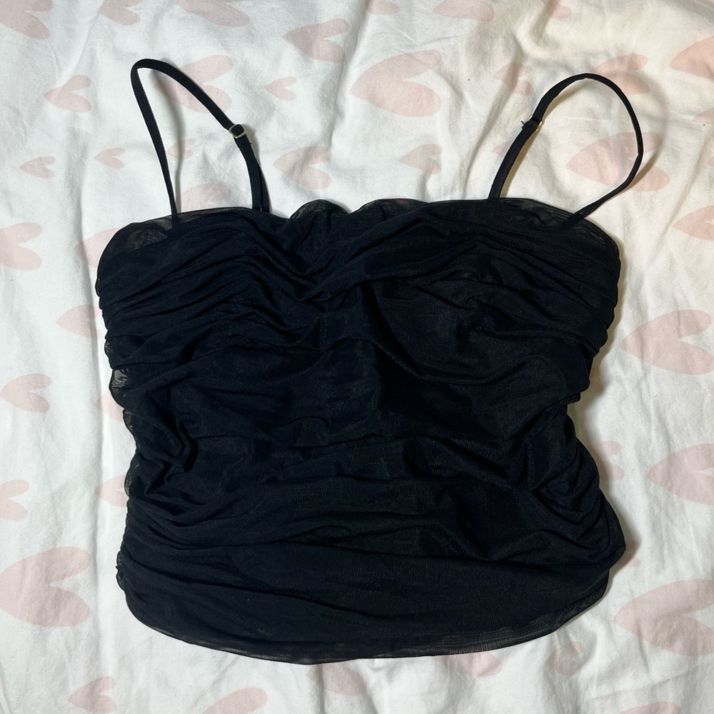 ARITZIA black Luxor mesh tank top